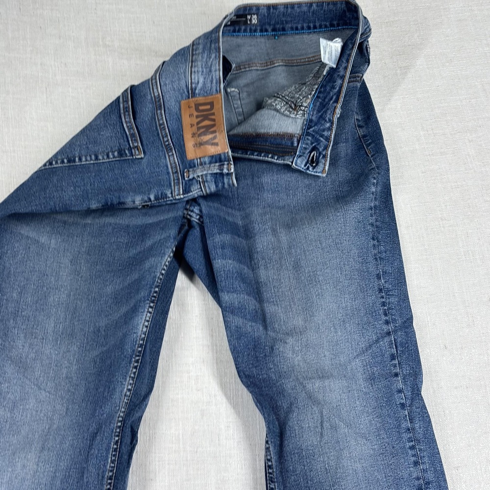 DKNY Jeans Mens Jeans 36x30 Blue Bedford Slim Fit Denim Stretch Classic Style‎